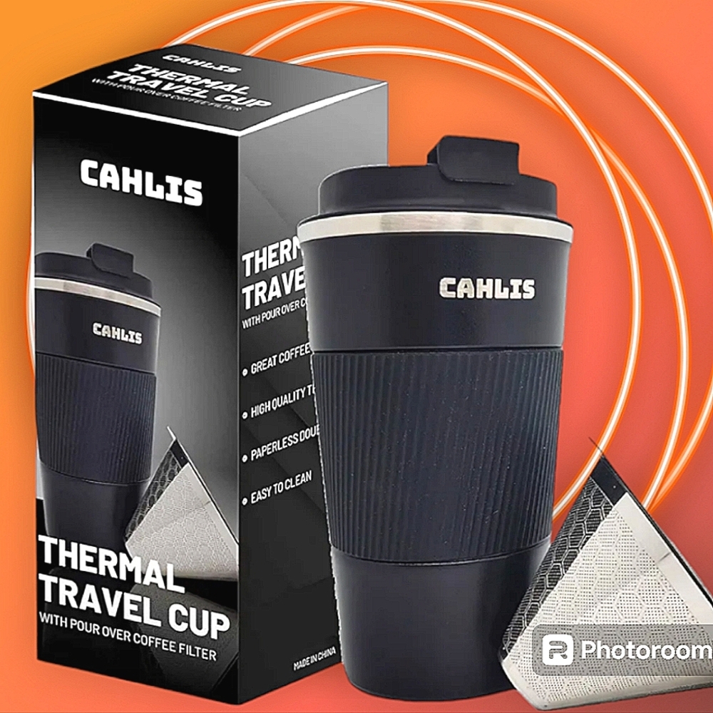 NEW in Box   All in One Travel Pour Over Coffee Maker & Thermal Mug